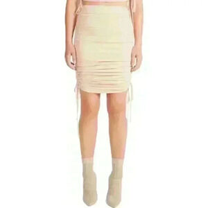 NWT BB Dakota Cinch by Cinch Women's Ribbed Knit Ruched Knee Length Pencil Skirt